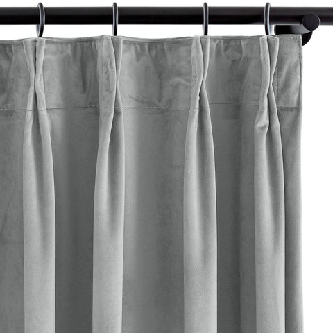MJ11 Soft Velvet Blackout Drapes For Living Room Bedroom Pinch Pleat - Cololeaf