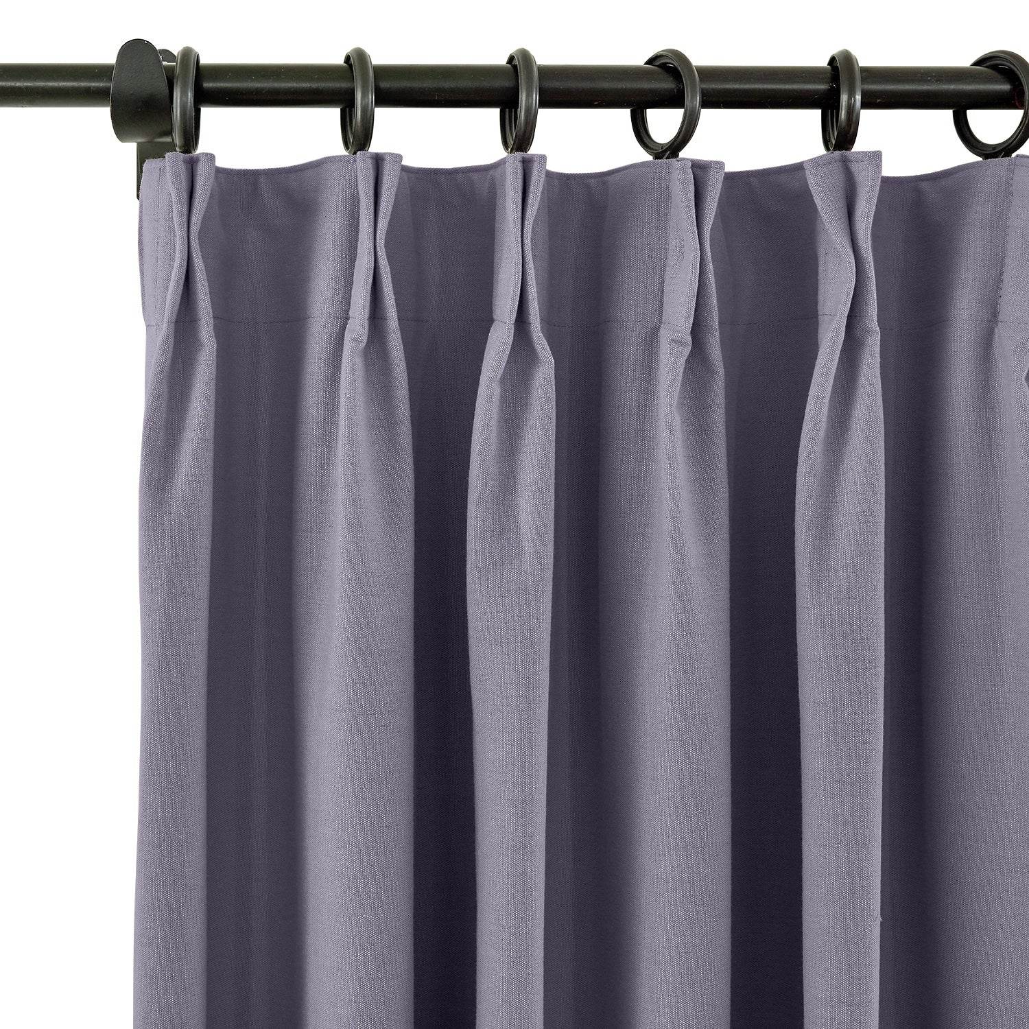 Capri Extra Wide Drape Solid Cotton Heavyweight Curtain Blackout Pinch Pleat - Cololeaf