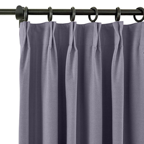 Capri Extra Wide Drape Solid Cotton Heavyweight Curtain Blackout Pinch Pleat - Cololeaf