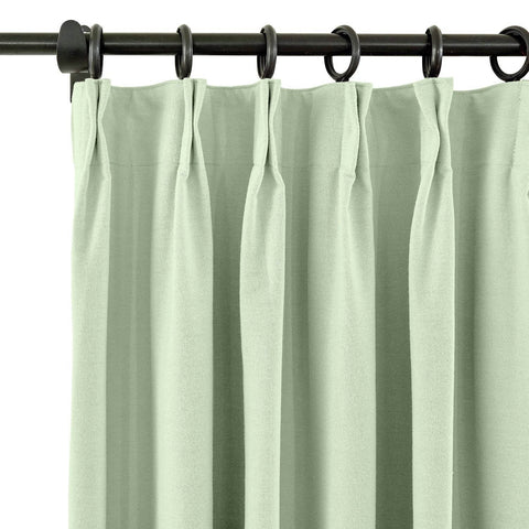 Capri Extra Wide Drape Solid Cotton Heavyweight Curtain Blackout Pinch Pleat - Cololeaf