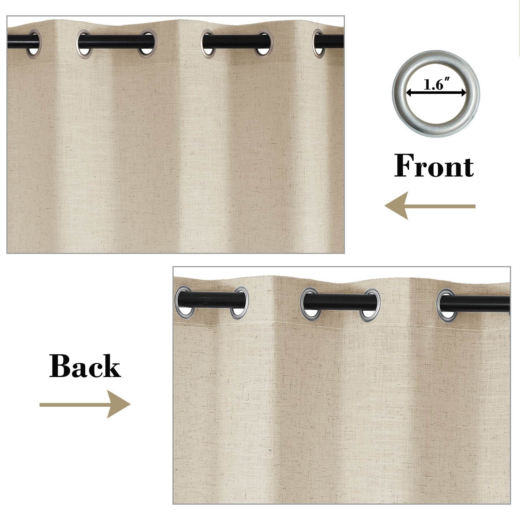 1908 Linen Blend Breathable & Natural Curtain Nickle Grommet - Cololeaf