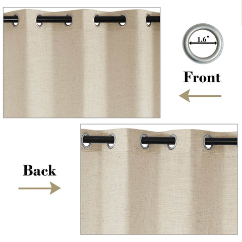 1908 Linen Blend Breathable & Natural Curtain Nickle Grommet - Cololeaf