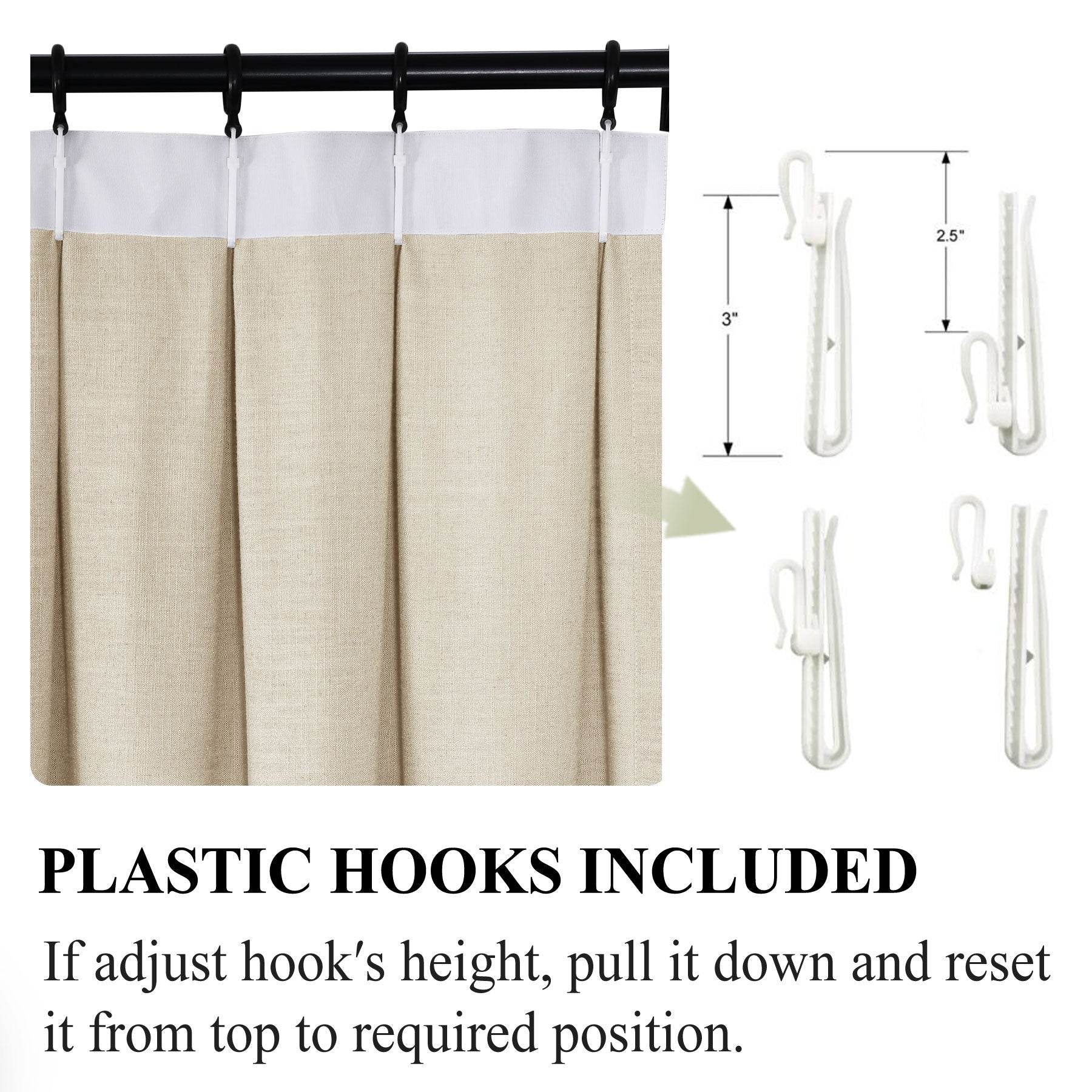 1908 Linen Blend Unlined Breathable & Natural Curtain Pinch Pleat - Cololeaf