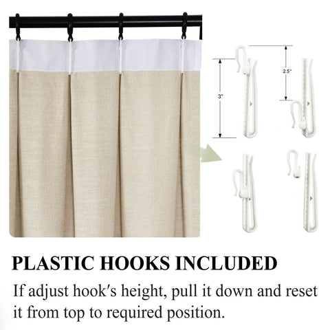 1908 Linen Blend Unlined Breathable & Natural Curtain Pinch Pleat - Cololeaf
