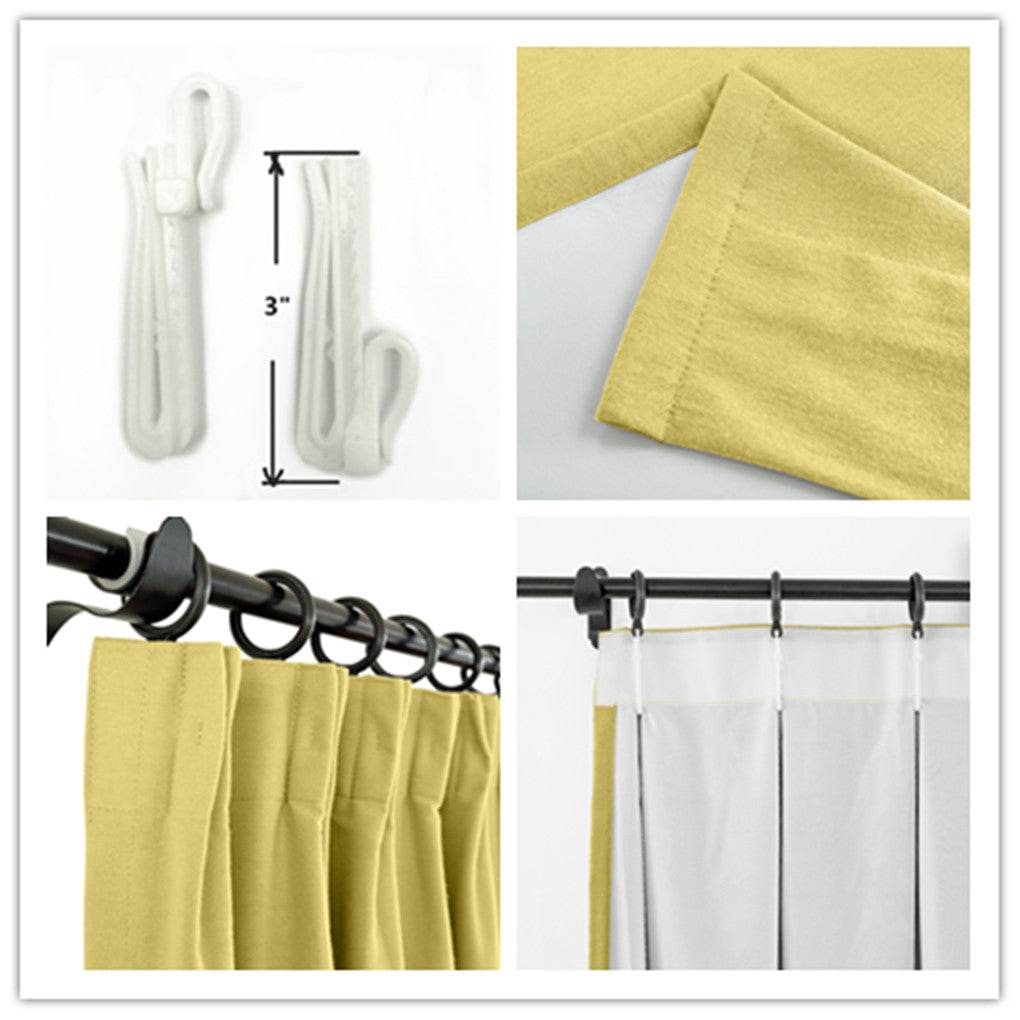 Capri Extra Wide Drape Solid Cotton Heavyweight Curtain Blackout Pinch Pleat - Cololeaf