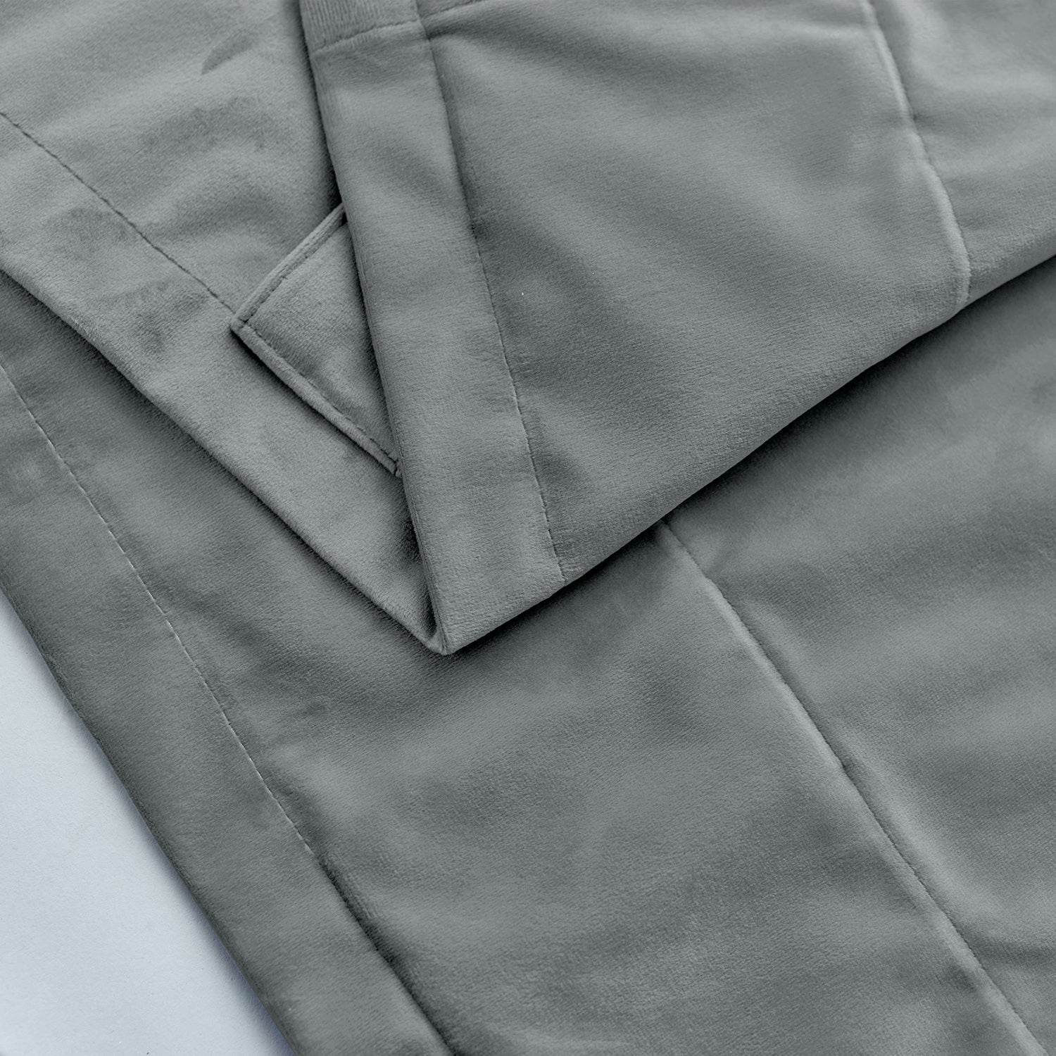 MJ11 Extra Long Soft Velvet Blackout Drapes For Loft Living Room Grommet - Cololeaf