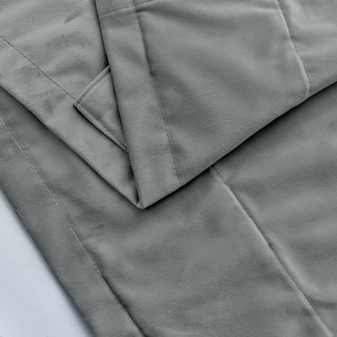 MJ11 Extra Long Soft Velvet Blackout Drapes For Loft Living Room Grommet - Cololeaf