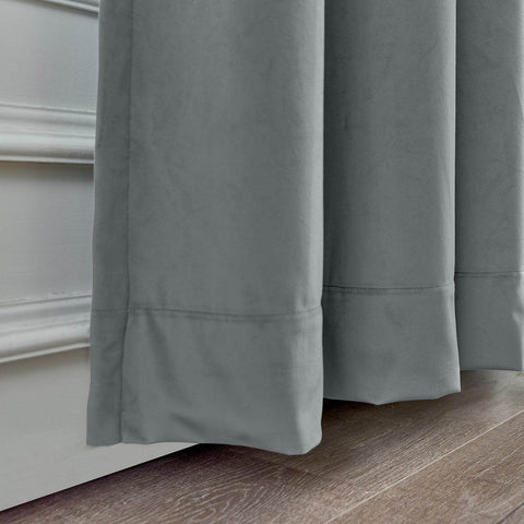 MJ11 Soft Soundproof Luxury Velvet Blackout Drapes Back Tab and Rod Pocket - Cololeaf