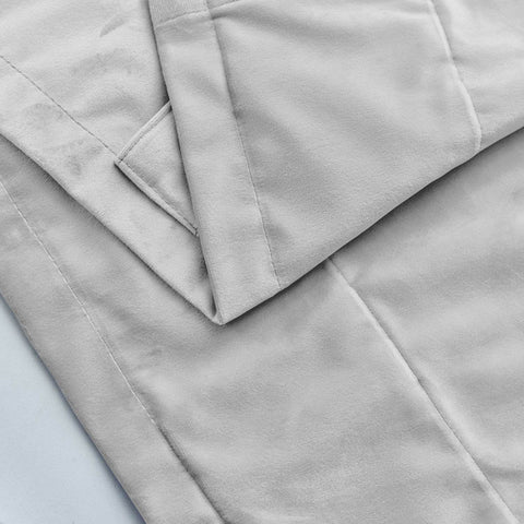 MJ11 Extra Long Soft Velvet Blackout Drapes For Loft Living Room Grommet - Cololeaf