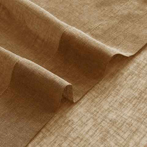 B01 Linen Textured Airy Sheer Curtain Pinch Pleat - Cololeaf