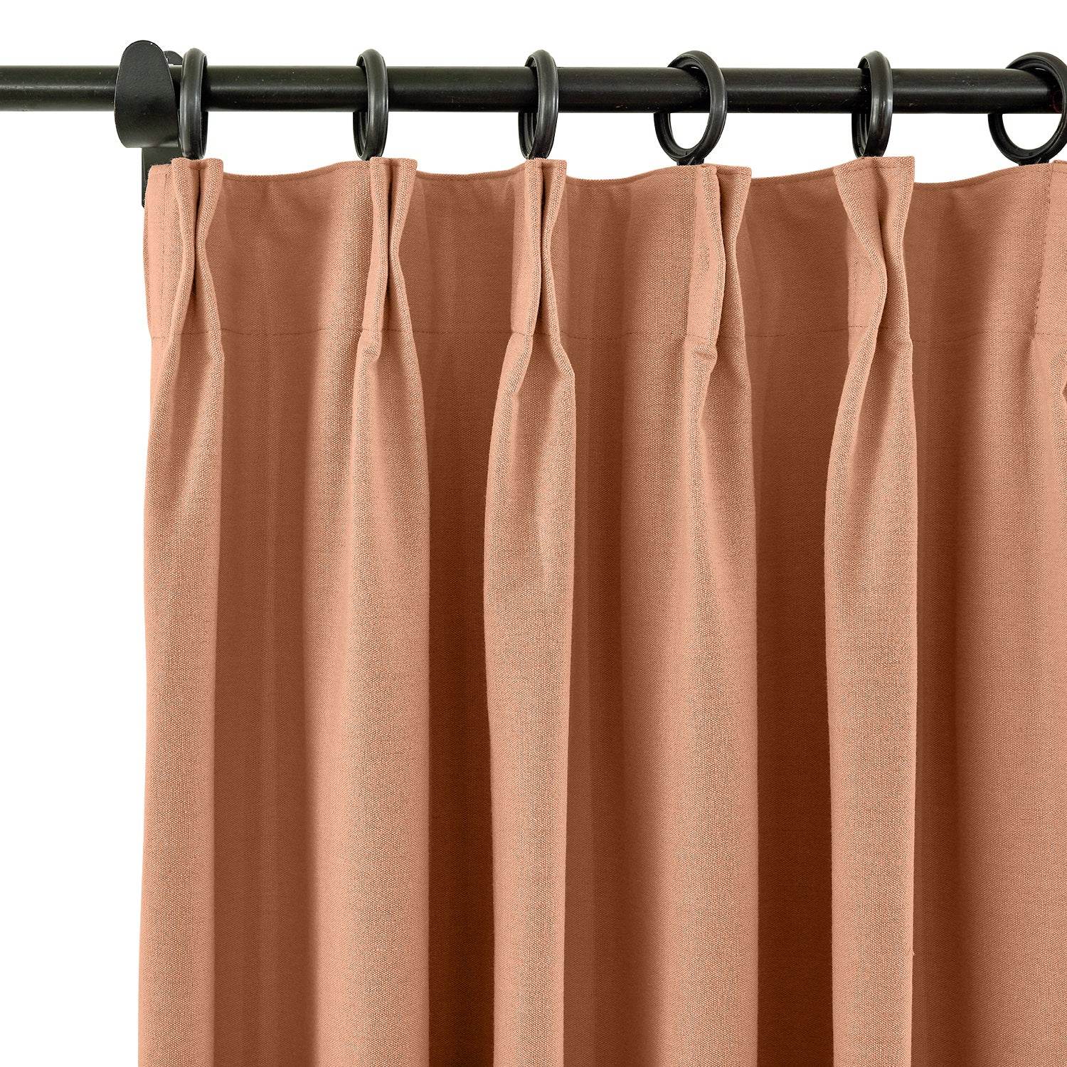 Capri Extra Wide Drape Solid Cotton Heavyweight Curtain Blackout Pinch Pleat - Cololeaf