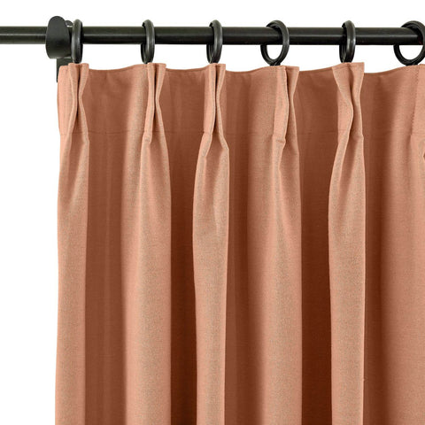 Capri Extra Wide Drape Solid Cotton Heavyweight Curtain Blackout Pinch Pleat - Cololeaf
