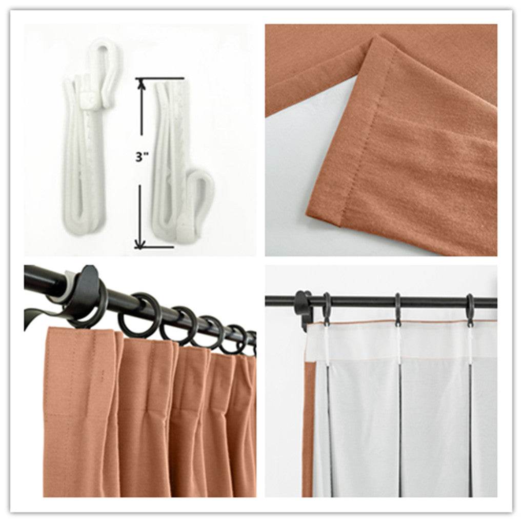 Capri Extra Wide Drape Solid Cotton Heavyweight Curtain Blackout Pinch Pleat - Cololeaf
