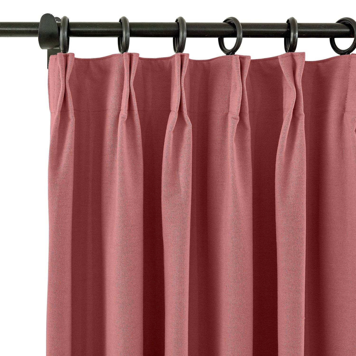 Capri Extra Wide Drape Solid Cotton Heavyweight Curtain Blackout Pinch Pleat - Cololeaf