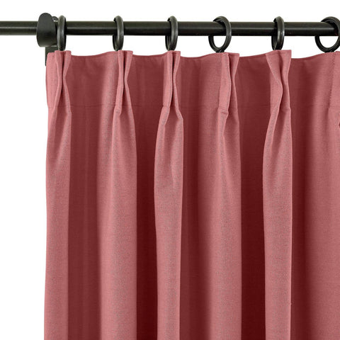 Capri Extra Wide Drape Solid Cotton Heavyweight Curtain Blackout Pinch Pleat - Cololeaf