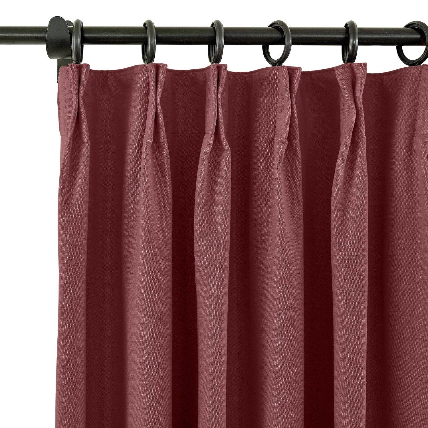 Capri Extra Wide Drape Solid Cotton Heavyweight Curtain Blackout Pinch Pleat - Cololeaf
