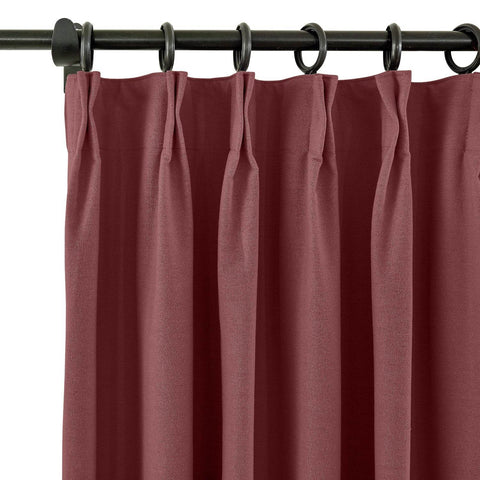 Capri Extra Wide Drape Solid Cotton Heavyweight Curtain Blackout Pinch Pleat - Cololeaf