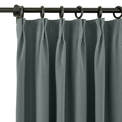 Capri Extra Wide Drape Solid Cotton Heavyweight Curtain Blackout Pinch Pleat - Cololeaf
