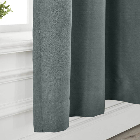 Capri Extra Wide Drape Solid Cotton Heavyweight Curtain Blackout Pinch Pleat - Cololeaf