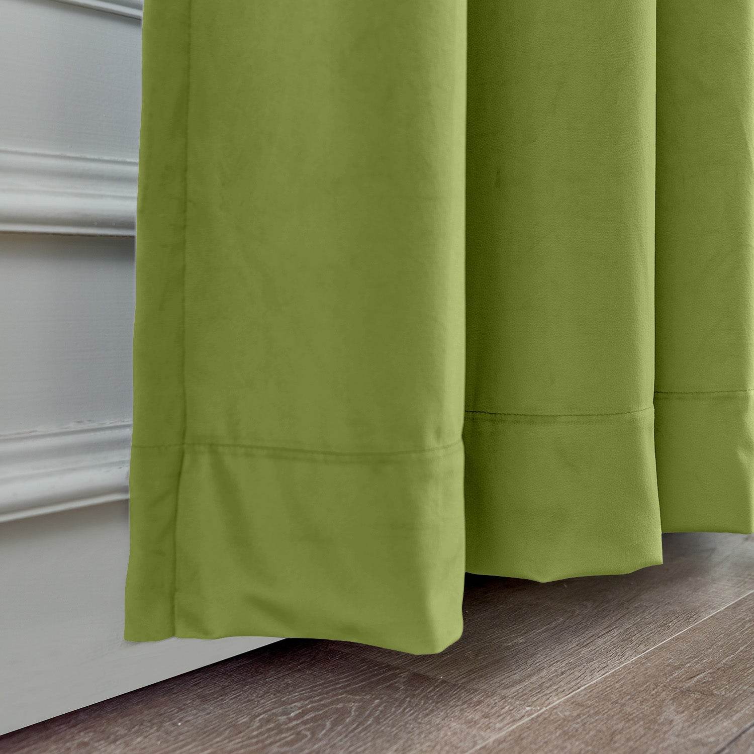 MJ11 Soft Soundproof Luxury Velvet Blackout Drapes Back Tab and Rod Pocket - Cololeaf
