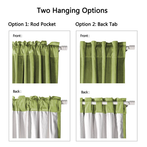 MJ11 Soft Soundproof Luxury Velvet Blackout Drapes Back Tab and Rod Pocket - Cololeaf