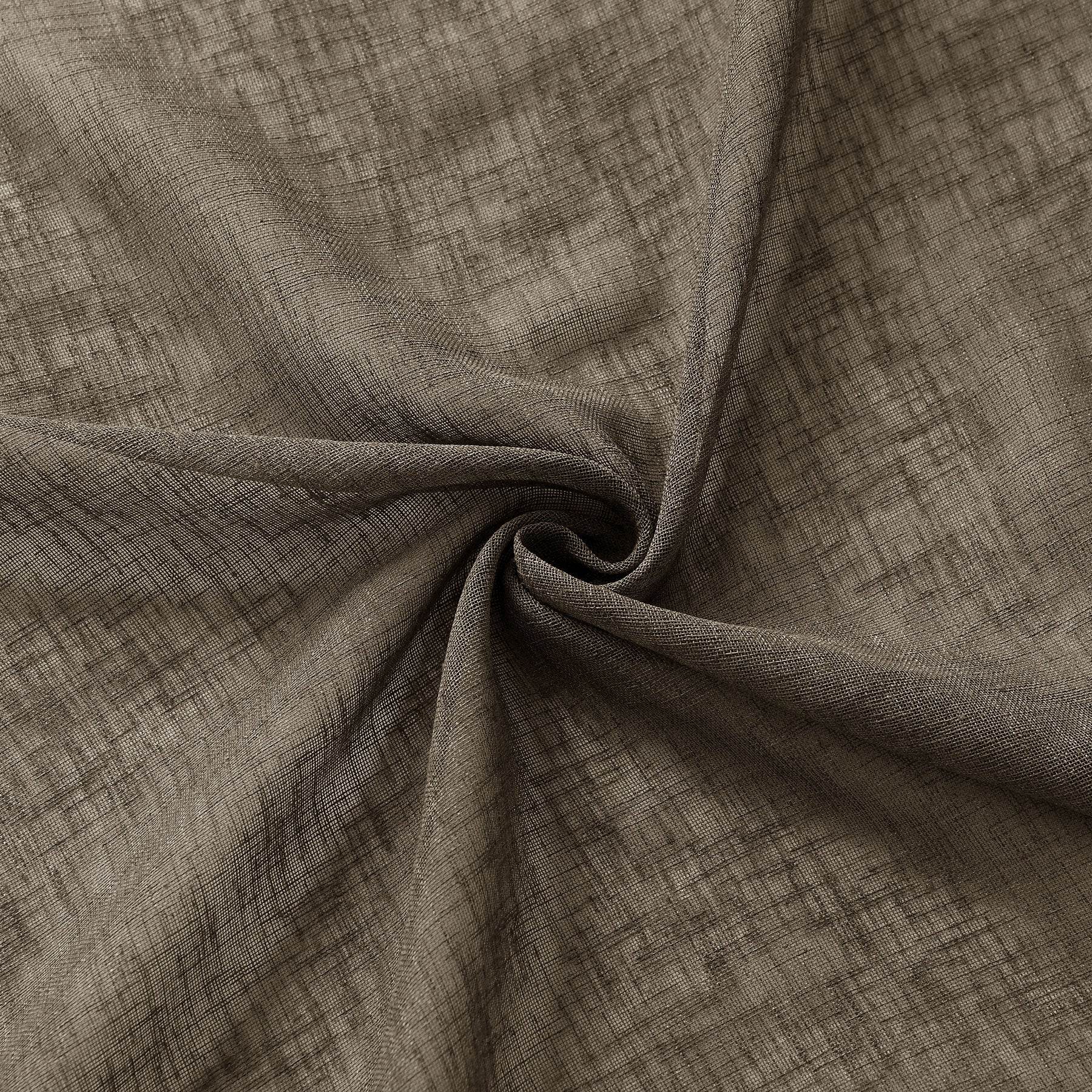 B01 Linen Textured Airy Sheer Curtain Pinch Pleat - Cololeaf