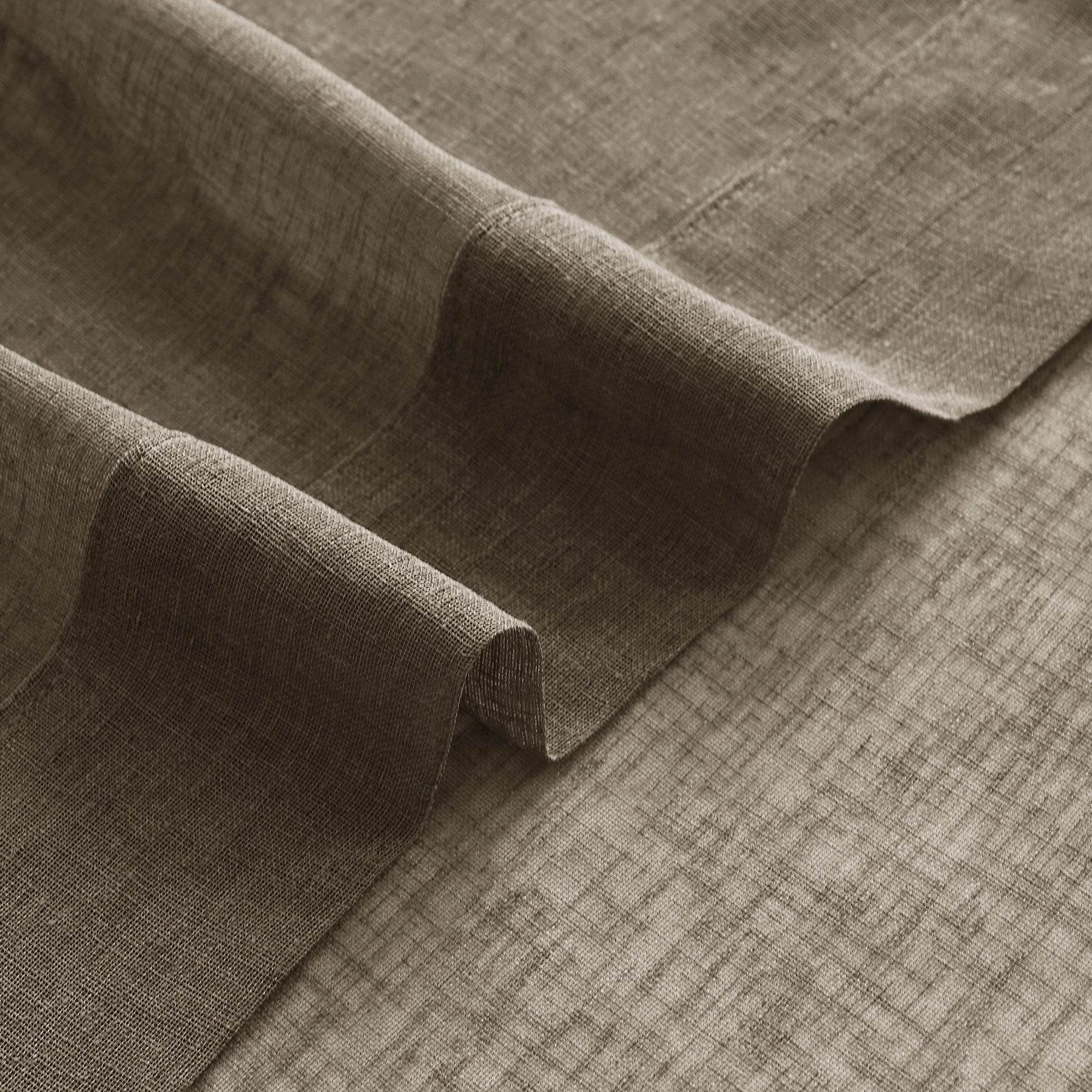 B01 Linen Textured Airy Sheer Curtain Pinch Pleat - Cololeaf