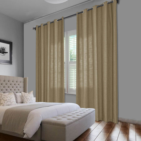 1908 Linen Blend Breathable & Natural Curtain Nickle Grommet - Cololeaf