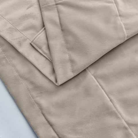 MJ11 Extra Long Soft Velvet Blackout Drapes For Loft Living Room Grommet - Cololeaf