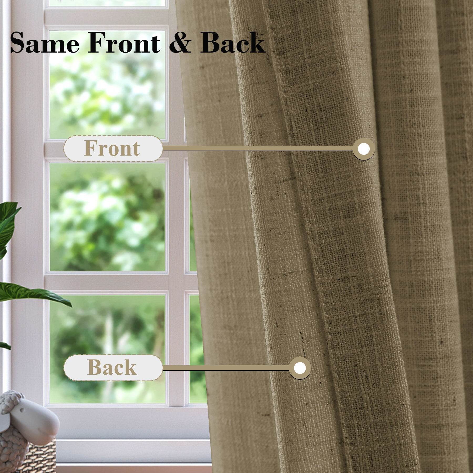 1908 Linen Blend Unlined Breathable & Natural Curtain Pinch Pleat - Cololeaf