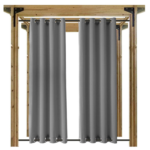 Rose Outdoor Curtains Waterproof Thermal Insulated Blackout Grommets At The Top and Bottom - Cololeaf
