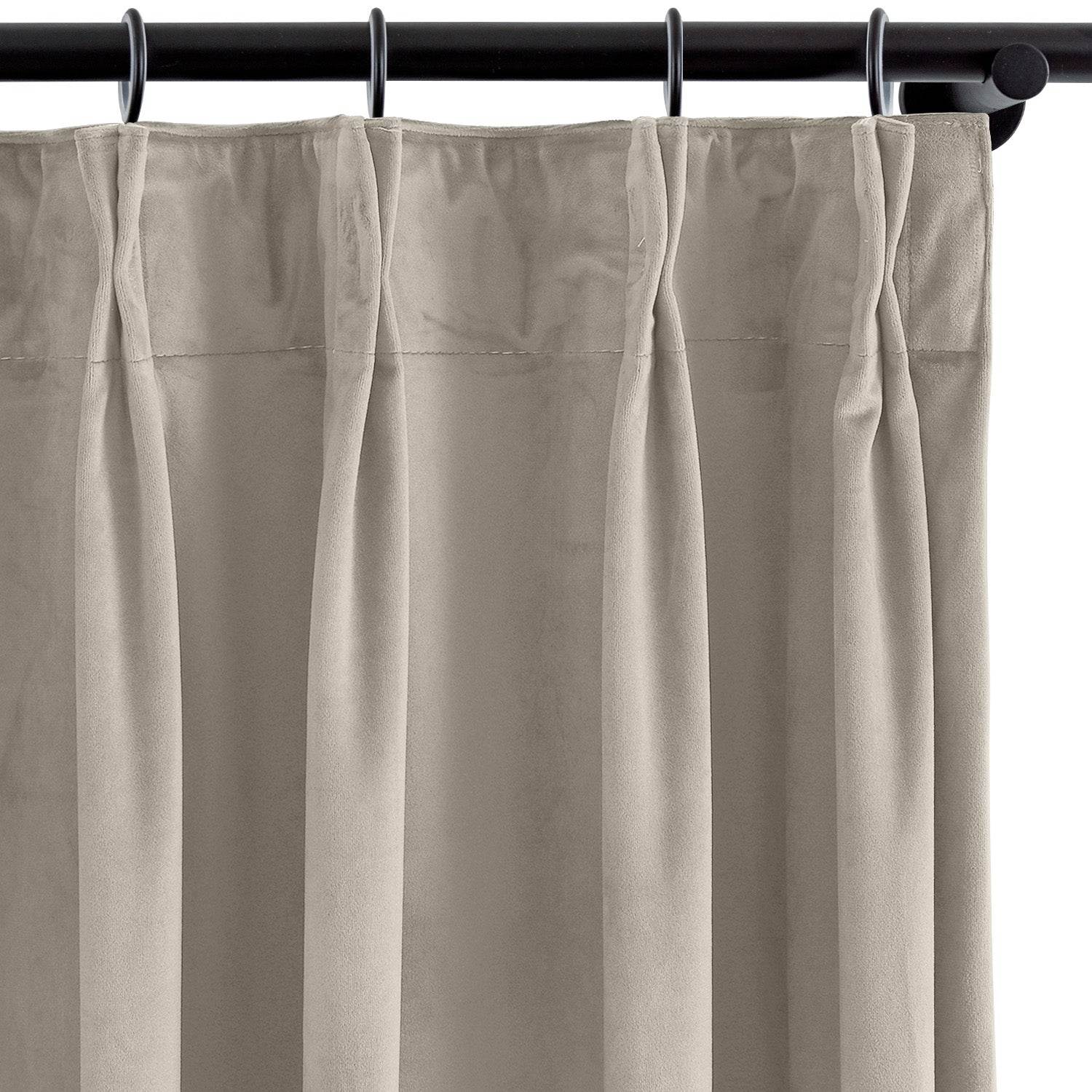 MJ11 Soft Velvet Blackout Drapes For Living Room Bedroom Pinch Pleat - Cololeaf
