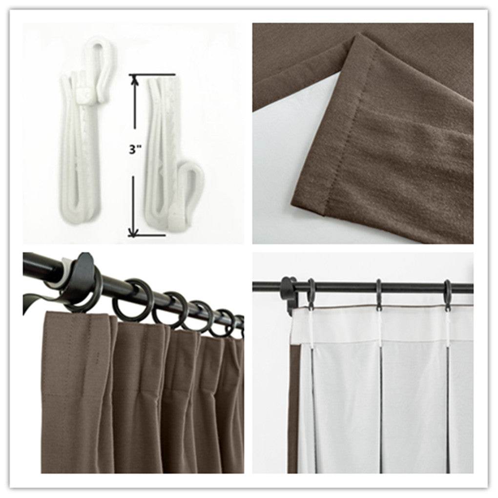Capri Extra Wide Drape Solid Cotton Heavyweight Curtain Blackout Pinch Pleat - Cololeaf