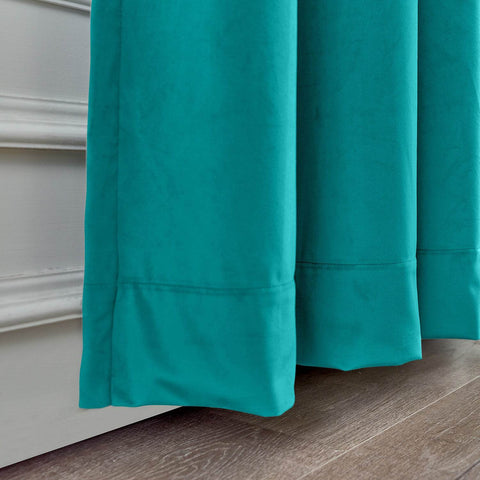 MJ11 Soft Soundproof Luxury Velvet Blackout Drapes Back Tab and Rod Pocket - Cololeaf