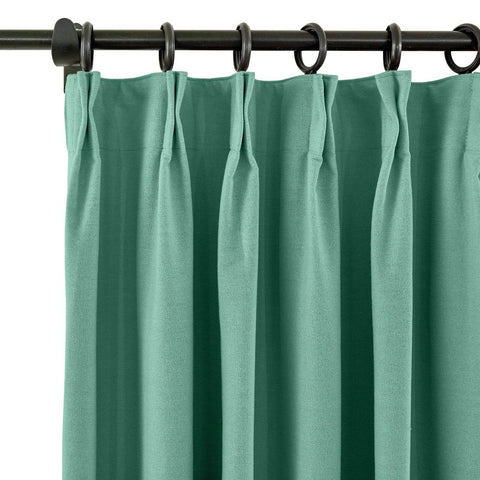 Capri Extra Wide Drape Solid Cotton Heavyweight Curtain Blackout Pinch Pleat - Cololeaf