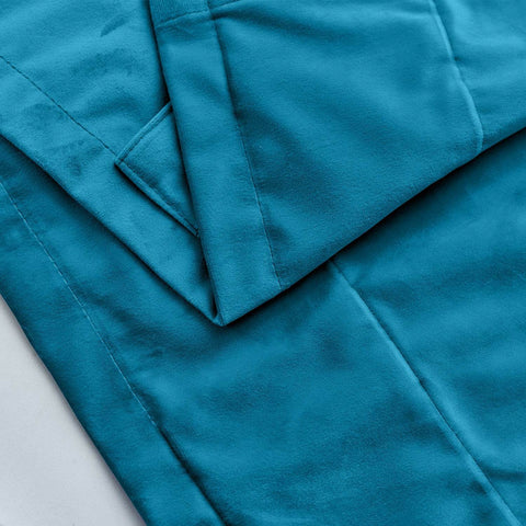 MJ11 Extra Long Soft Velvet Blackout Drapes For Loft Living Room Grommet - Cololeaf