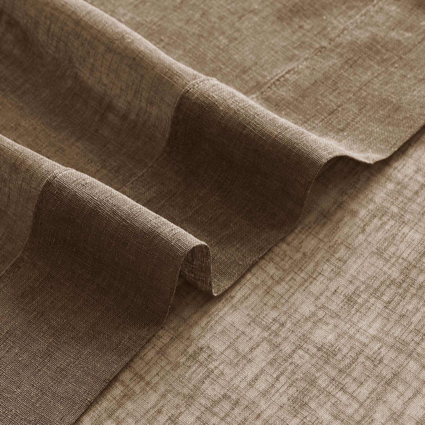 B01 Linen Textured Airy Sheer Curtain Pinch Pleat - Cololeaf