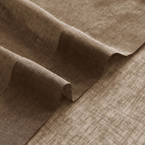 B01 Linen Textured Airy Sheer Curtain Pinch Pleat - Cololeaf