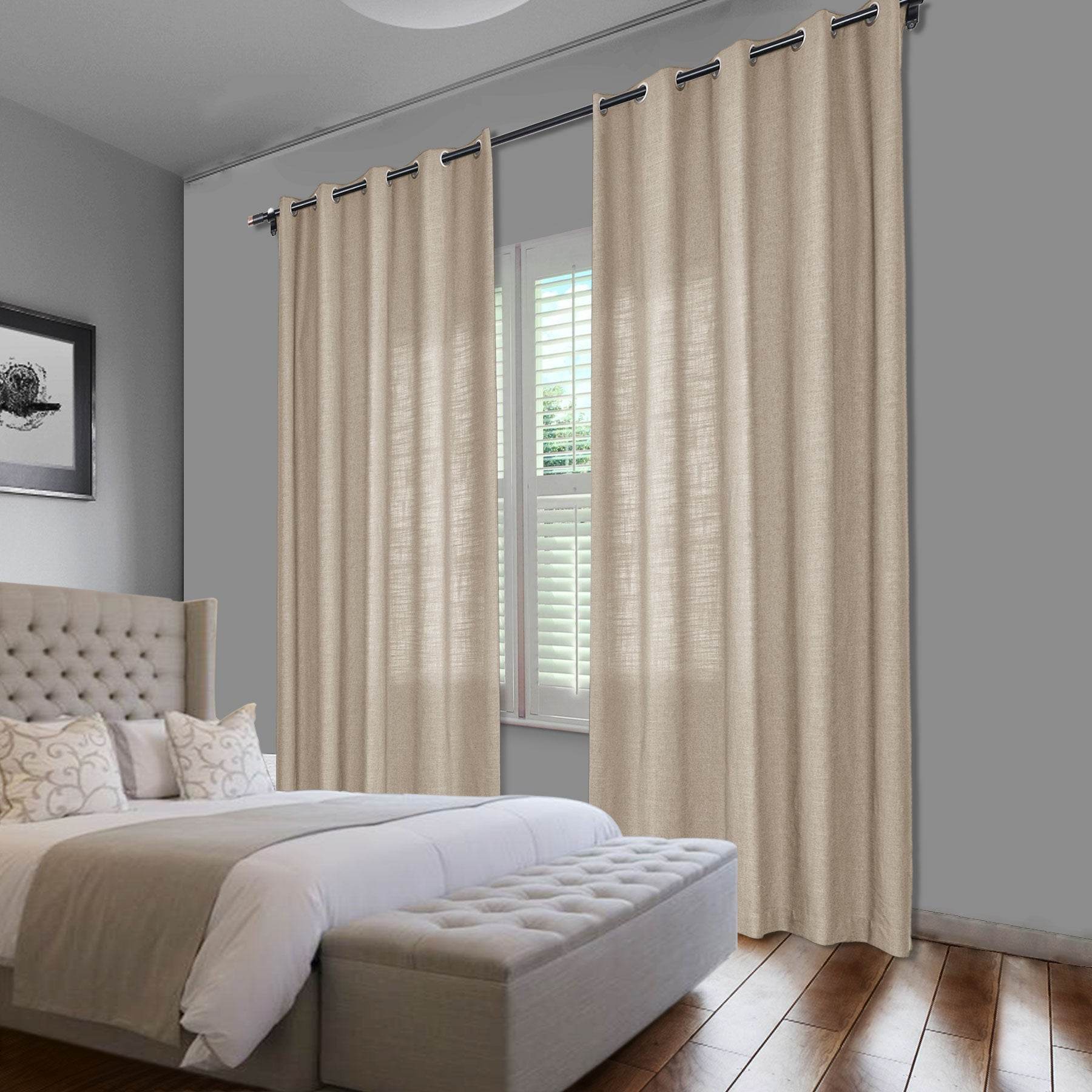 1908 Linen Blend Breathable & Natural Curtain Nickle Grommet - Cololeaf