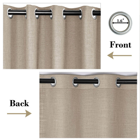 1908 Linen Blend Breathable & Natural Curtain Nickle Grommet - Cololeaf