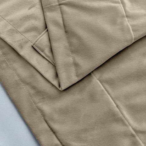 MJ11 Extra Long Soft Velvet Blackout Drapes For Loft Living Room Grommet - Cololeaf