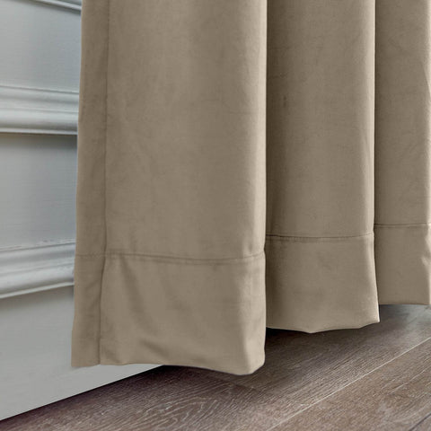 MJ11 Soft Soundproof Luxury Velvet Blackout Drapes Back Tab and Rod Pocket - Cololeaf