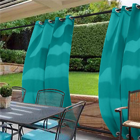 Rose Outdoor Curtains Waterproof Thermal Insulated Blackout Grommets At The Top and Bottom - Cololeaf