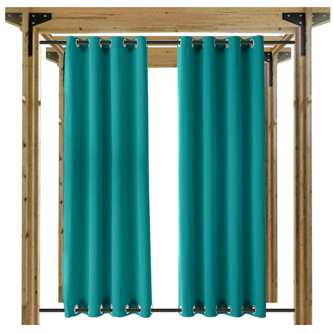 Rose Outdoor Curtains Waterproof Thermal Insulated Blackout Grommets At The Top and Bottom - Cololeaf
