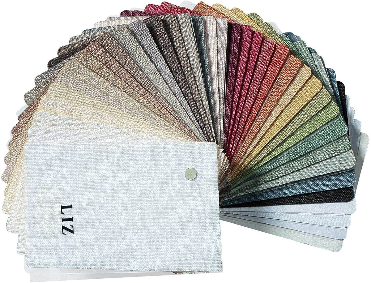 1908 Liz Fabric Sample Book, 60-80% Blackout Linen Blend, 350 gsm - Cololeaf