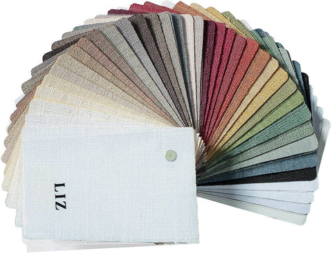 1908 Liz Fabric Sample Book, 60-80% Blackout Linen Blend, 350 gsm - Cololeaf
