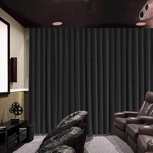 MJ11 Soft Velvet Home Theater Blackout Curtain Custom Made - Cololeaf