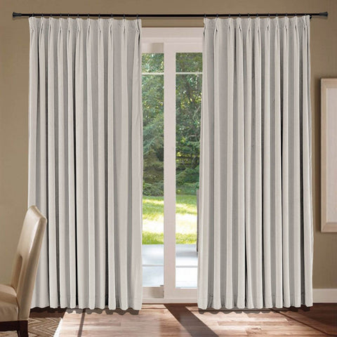 MJ11 Soft Velvet Blackout Drapes For Living Room Bedroom Pinch Pleat - Cololeaf