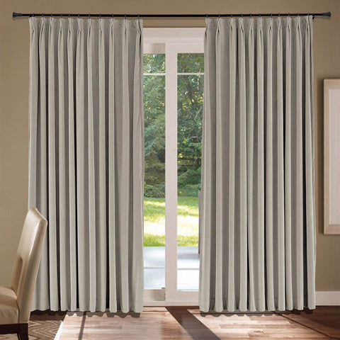 MJ11 Soft Velvet Blackout Drapes For Living Room Bedroom Pinch Pleat - Cololeaf