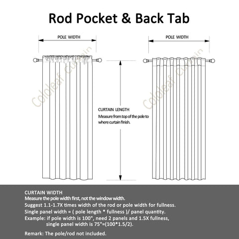 MJ11 Soft Soundproof Luxury Velvet Blackout Drapes Back Tab and Rod Pocket - Cololeaf